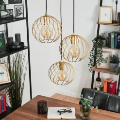 Lampes Industrielles-hofstein Suspension Miton Noir, 3 lumières