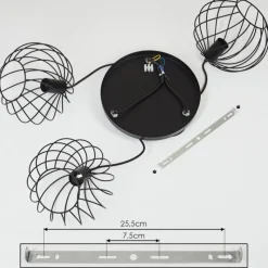 Lampes Industrielles-hofstein Suspension Miton Noir, 3 lumières