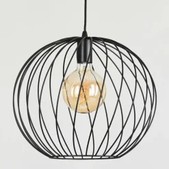 Lampes Industrielles-hofstein Suspension Miton Noir, 1 lumière