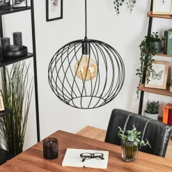 Lampes Industrielles-hofstein Suspension Miton Noir, 1 lumière