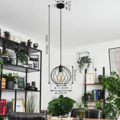 Lampes Industrielles-hofstein Suspension Miton Noir, 1 lumière