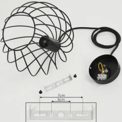 Lampes Industrielles-hofstein Suspension Miton Noir, 1 lumière
