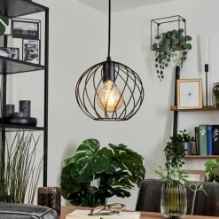 Lampes Industrielles-hofstein Suspension Miton Noir, 1 lumière