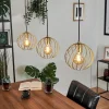Lampes Vintages & Rétros-hofstein Suspension Miton Noir, 3 lumières