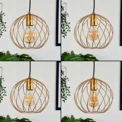 Lampes Vintages & Rétros-hofstein Suspension Miton Noir, 3 lumières