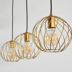 Lampes Vintages & Rétros-hofstein Suspension Miton Noir, 3 lumières