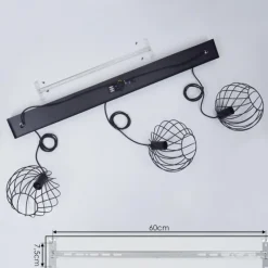 Lampes Vintages & Rétros-hofstein Suspension Miton Noir, 3 lumières