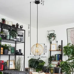 Lampes Vintages & Rétros-hofstein Suspension Miton Noir, 1 lumière