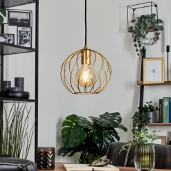 Lampes Vintages & Rétros-hofstein Suspension Miton Noir, 1 lumière