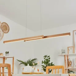 Luminaires Scandinaves-hofstein Suspension Mixto LED Chrome, Écru, 2 lumières