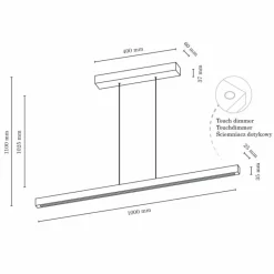 Luminaires Scandinaves-hofstein Suspension Mixto LED Écru, 1 lumière