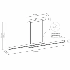 Luminaires Scandinaves-hofstein Suspension Mixto LED Écru, 2 lumières