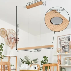 Luminaires Scandinaves-hofstein Suspension Mixto LED Écru, 1 lumière
