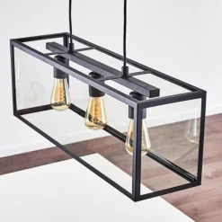 hofstein Suspension Moatize Noir, 3 lumières