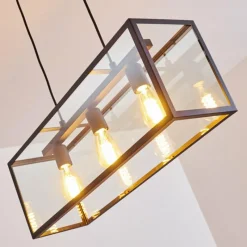 hofstein Suspension Moatize Noir, 3 lumières