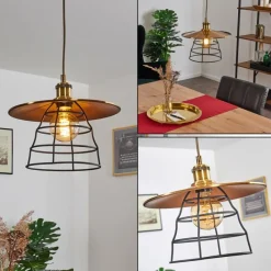 Lampes Industrielles-hofstein Suspension Moena Vieux laiton, Bronze, 1 lumière