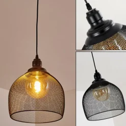 Lampes Vintages & Rétros-hofstein Suspension Moholm Noir, 1 lumière
