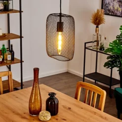 Lampes Industrielles-hofstein Suspension Moholm Noir, 1 lumière