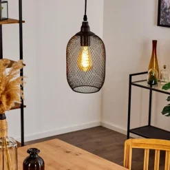 Lampes Industrielles-hofstein Suspension Moholm Noir, 1 lumière