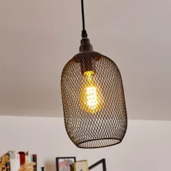 Lampes Industrielles-hofstein Suspension Moholm Noir, 1 lumière