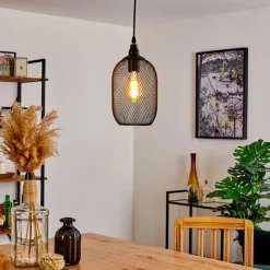 Lampes Industrielles-hofstein Suspension Moholm Noir, 1 lumière