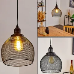 Lampes Industrielles-hofstein Suspension Moholm Noir, 1 lumière