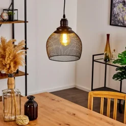 Lampes Industrielles-hofstein Suspension Moholm Noir, 1 lumière