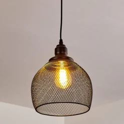 Lampes Industrielles-hofstein Suspension Moholm Noir, 1 lumière