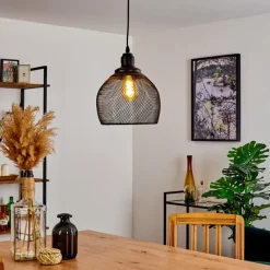 Lampes Industrielles-hofstein Suspension Moholm Noir, 1 lumière