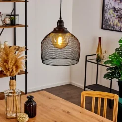 Lampes Industrielles-hofstein Suspension Moholm Noir, 1 lumière