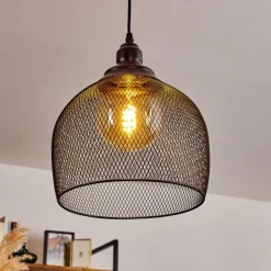 Lampes Industrielles-hofstein Suspension Moholm Noir, 1 lumière
