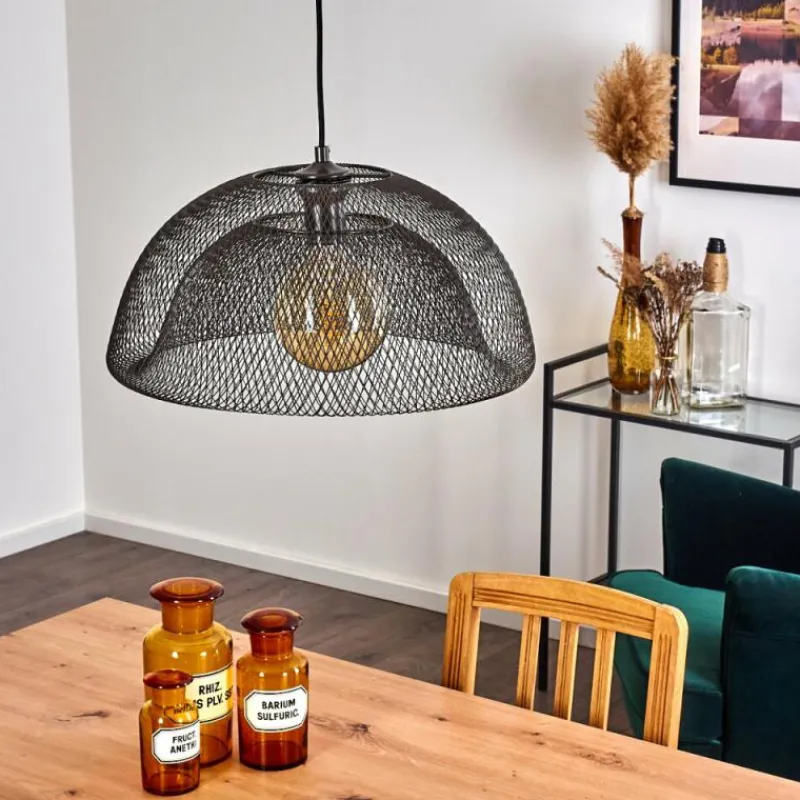 Lampes Industrielles-hofstein Suspension Moholm Noir, 1 lumière