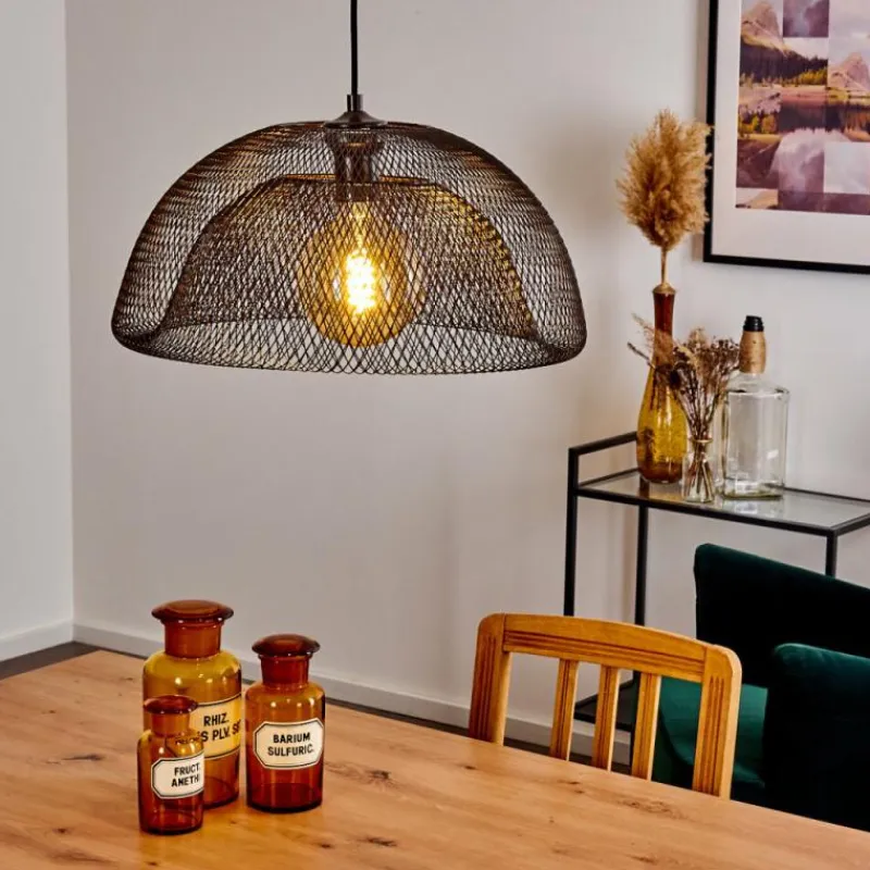 Lampes Industrielles-hofstein Suspension Moholm Noir, 1 lumière