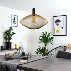 Lampes Dorées-hofstein Suspension Moholm Noir, 1 lumière