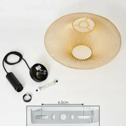 Lampes Dorées-hofstein Suspension Moholm Noir, 1 lumière