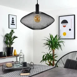 Lampes Vintages & Rétros-hofstein Suspension Moholm Noir, 1 lumière