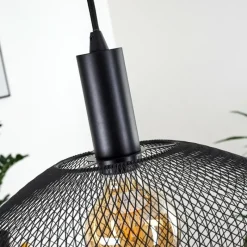 Lampes Vintages & Rétros-hofstein Suspension Moholm Noir, 1 lumière
