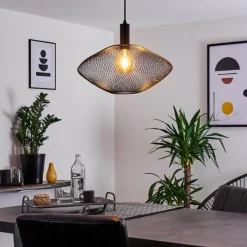 Lampes Vintages & Rétros-hofstein Suspension Moholm Noir, 1 lumière