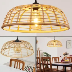 Style Boho-Chic-hofstein Suspension Mongolei Noir, 1 lumière