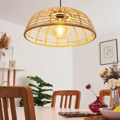 Style Boho-Chic-hofstein Suspension Mongolei Noir, 1 lumière