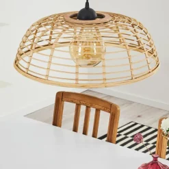 Style Boho-Chic-hofstein Suspension Mongolei Noir, 1 lumière