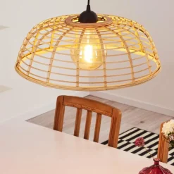 Style Boho-Chic-hofstein Suspension Mongolei Noir, 1 lumière