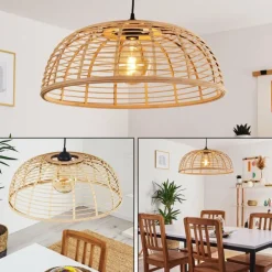 Style Boho-Chic-hofstein Suspension Mongolei Noir, 1 lumière