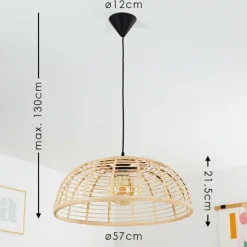 Style Boho-Chic-hofstein Suspension Mongolei Noir, 1 lumière