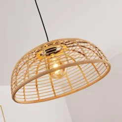 Style Boho-Chic-hofstein Suspension Mongolei Noir, 1 lumière