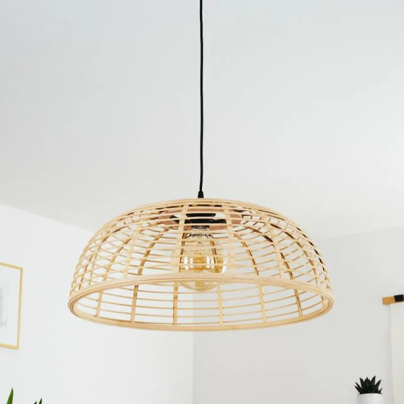 Style Boho-Chic-hofstein Suspension Mongolei Noir, 1 lumière