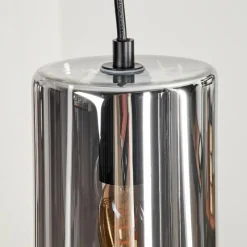 Suspension Verre Fumé-hofstein Suspension Monstein Noir, 3 lumières