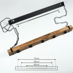 Lampes Industrielles-hofstein Suspension Montgomery Écru, Noir, 5 lumières