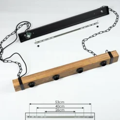 Lampes Industrielles-hofstein Suspension Montgomery Écru, Noir, 4 lumières