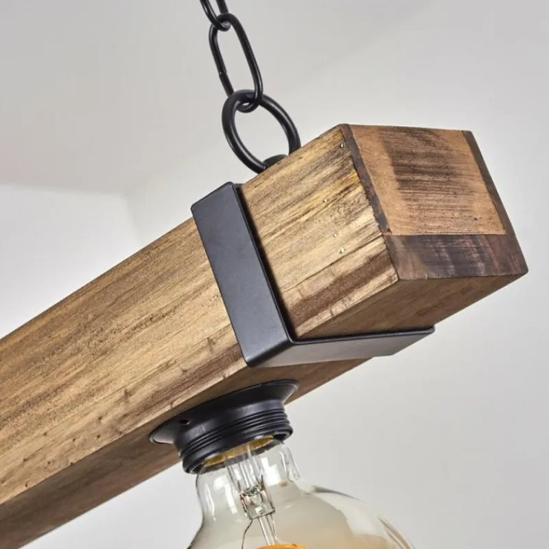 Lampes Industrielles-hofstein Suspension Montgomery Écru, Noir, 3 lumières